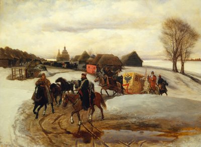 The Spring Pilgrimage of the Tsarina, under Tsar Alexis Mikhailovich by Vyacheslav Schvarts